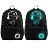 Anime Cartoon Luminous Backpack with USB Charging Port and Lock &Pencil Case