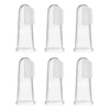 6pcs THREE BEAEVERS Baby Finger Toothbrush Super-soft BPA Free Silicone Teeth Gums Tongue