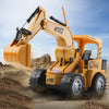 8075E 2.4G Remote Control Colorful Flash Light Simulation RC Excavator Truck Toy Gift