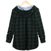 Fashion Plaid Hoodie Sweatshirt Coat Long Sleeve Blouse