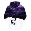 Men Pullover Hoodie Fashionable Printed Pattern Long Sleeve with 2 Pockets