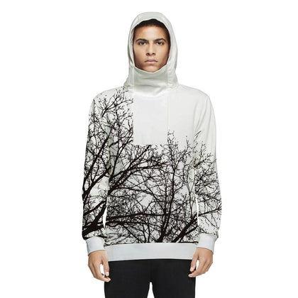 Men Pullover Hoodie Fashionable Printed Pattern Long Sleeve Tighten Cuff for Autumn