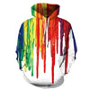 QYXH - 048 Hooded Sweatshirt Painting Color Printing Men Pullover