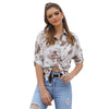 Tie-dyed Long-sleeved Ladies Lapel Shirt for Women