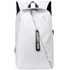 Men's Water-resistant Nylon Material Backpack Casual Business Computer Bag with USB Interface and Trolley Fixing Strap