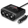 TR12 Delayed Three Car Cigarette Lighter With A Display Switching Voltage Charging Car Cigarette Lighter 100W 4USB