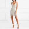 New Style Women's Sexy Fringed V-neck Slim Dress