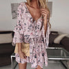 2022 Summer Beach Loose Ruffles Dresses For Women Plus Size Femme Robe